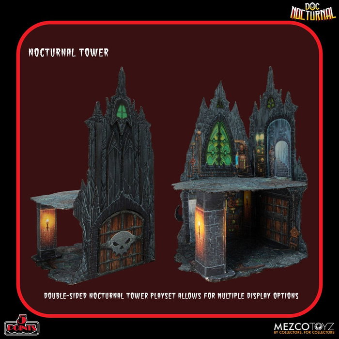 Mezco Toys Doc Nocturnal Figuras 5 Points Nocturnal Tower Playset 9 cm