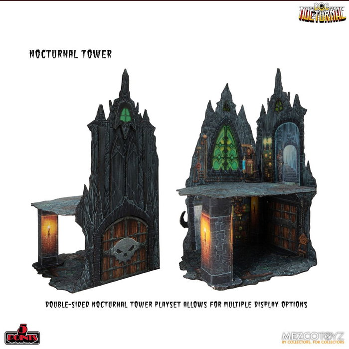 Mezco Toys Doc Nocturnal Figuras 5 Points Nocturnal Tower Playset 9 cm