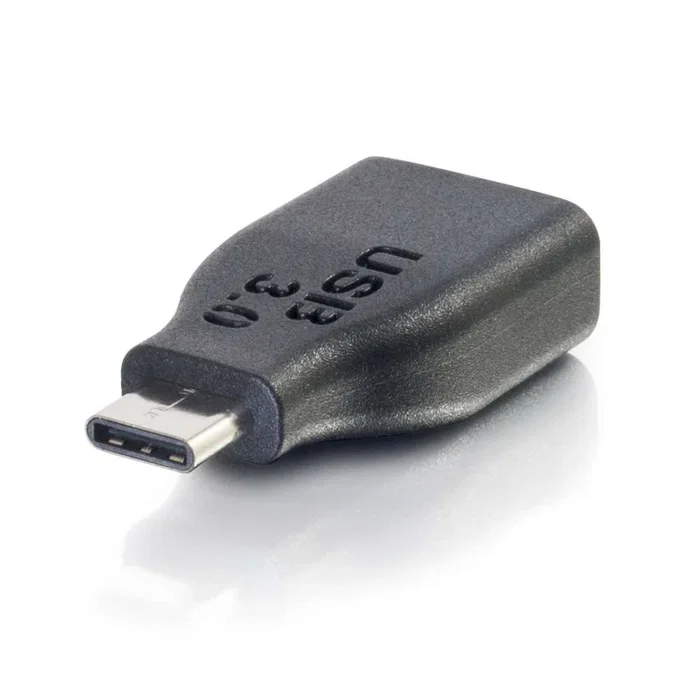 C2G CG28868 Adaptador USB-C a USB-A (5 Gbps USB 3.0) Negro para Flash Drive, Teclado, Ratón, Cable Macho/Hembra