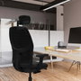 PIQUERAS Y CRESPO Alfera Silla de Oficina con Mecanismo Traslack Malla Negra y Asiento Amarillo