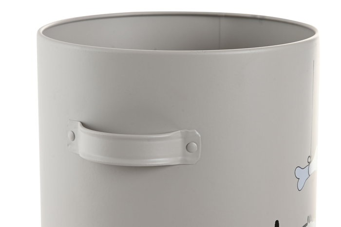 DKD Home Decor Botes Básicos de Metal, Gris (6 Unidades) - 18 x 25 x 22 cm, 4.8L, para Comida de Perro