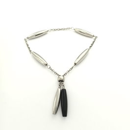 Morellato Pulsera de Acero Plata con Abalorios