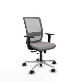 PIQUERAS Y CRESPO Silla de oficina Haches Gris con mecanismo Sincro/Traslack