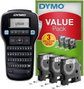 Dymo LabelManager LM160 Kit con 3 rollos de cinta D1, Silver/Black