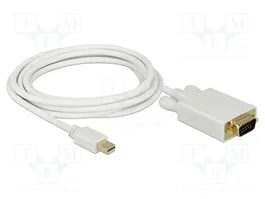 DeLOCK Cable Mini DisplayPort a VGA de 3 m, Blanco