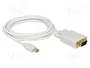 DeLOCK Cable Mini DisplayPort a VGA de 3 m, Blanco