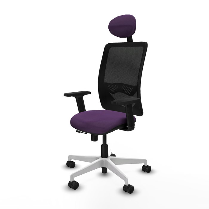 PIQUERAS Y CRESPO Silla de oficina Zulema Morado y Negro
