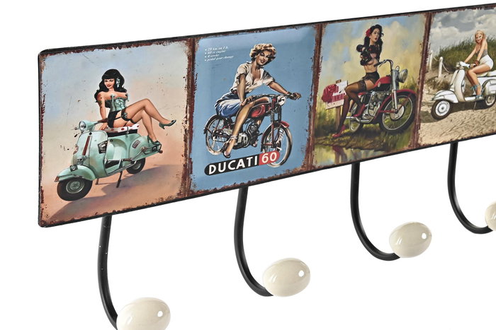 DKD Home Decor Perchero de Pared de Metal con Diseño de Motos DKD Home Decor Perchero de Pared de Metal con Diseño de Motos