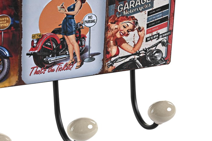 DKD Home Decor Perchero de Pared de Metal con Diseño de Motos DKD Home Decor Perchero de Pared de Metal con Diseño de Motos