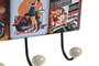 DKD Home Decor Perchero de Pared de Metal con Diseño de Motos