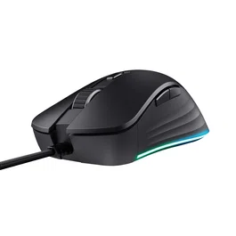 Trust Gaming GXT 924 YBAR+ Ratón Gaming Óptico USB para Mano Derecha 25600 DPI RGB 6 Botones Programables con Cable 1.8m para Juegos