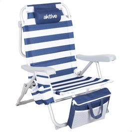 AKTIVE Silla de playa plegable con nevera portátil