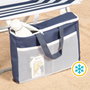 AKTIVE Silla de playa plegable con nevera portátil