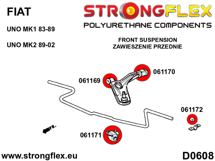 StrongFlex STF061169A Delantero Silentblock Sport
