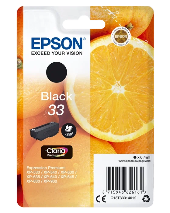 Epson 33 Negro Cartucho de Tinta C13T33314012 Epson 33 Negro Cartucho de Tinta C13T33314012