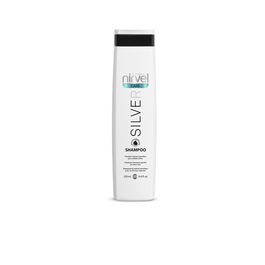 Nirvel Silver Shampoo para Cabello con Canas con Ácido Hialurónico, Hidratación y Brillo, Antiamarilleamiento, 250ml