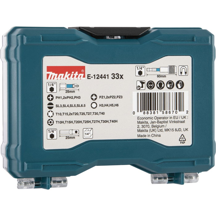 Makita E-12441 Impact Black Bit-Set 33 piezas Makita E-12441 Impact Black Bit-Set 33 piezas