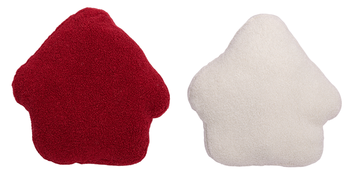 DKD Home Decor Cojín de Poliéster Surtido Blanco y Rojo