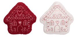 DKD Home Decor Cojín de Poliéster Surtido Blanco y Rojo