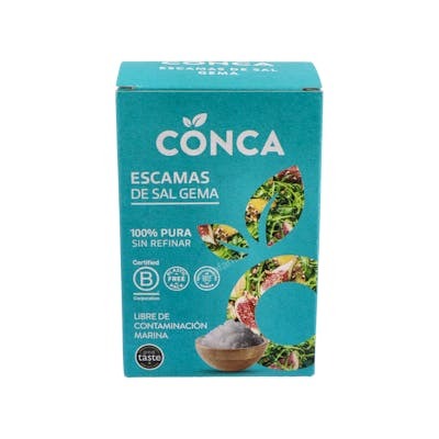 CONCA ORGANICS Sal de Manantial Gema Escamas Blancas 125Gr