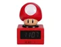 Nintendo Super Mario Despertador Digital con Pantalla LED, Función Snooze y Sonidos Oficiales, Reloj Alarma Icono Super Mushroom para Fans y Coleccionistas