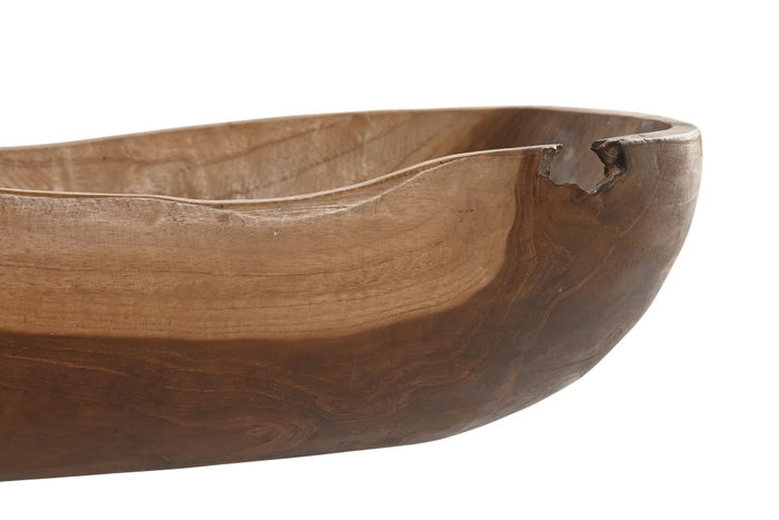 DKD Home Decor Bandeja de Decoración de Teca Natural 55x29x11 cm