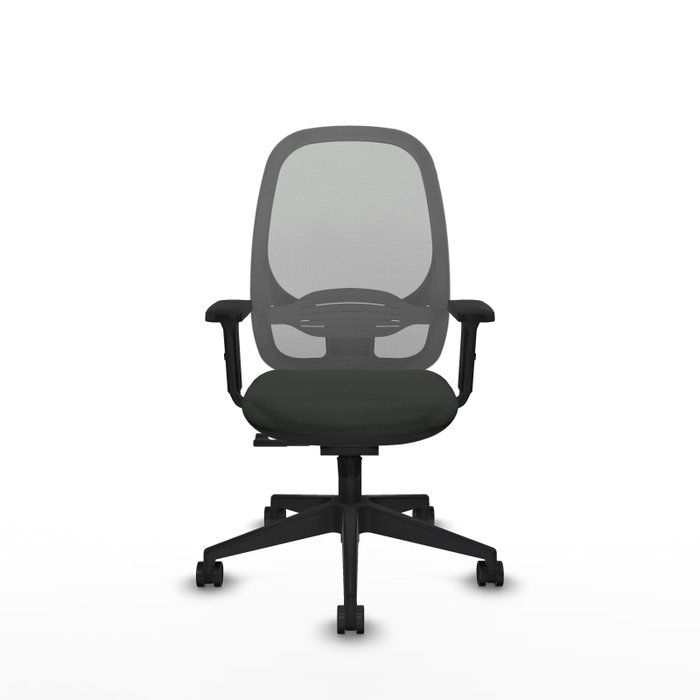PIQUERAS Y CRESPO Silla de oficina Cilanco con mecanismo Sincro, Negro y Gris