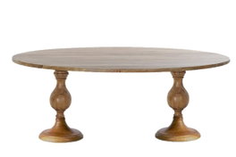 DKD Home Decor Mesa Ovalada Comedor 100 x 77 x 200 cm Acacia