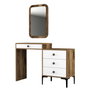 Hanah Home Cómoda Lizbon 544 Nogal y Blanco Ancho 124 cm Alto 84.7 cm Profundidad 40 cm
