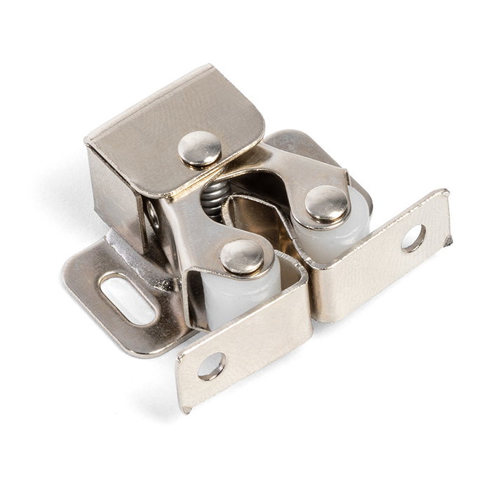 HERRAJES ALK Golpete Duplo Doble Rodillo Goma Niquelado Acero