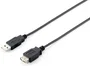 Equip Cable de Extensión Alargador USB 2.0 128852 - USB A Macho a Hembra 5m - Doble Blindaje, hasta 480 Mbps, Plug & Play, Negro