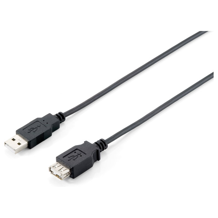 Equip Cable de Extensión USB 2.0 Tipo A Macho a Hembra 5m Negro
