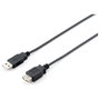 Equip Cable de Extensión USB 2.0 Tipo A Macho a Hembra 5m Negro