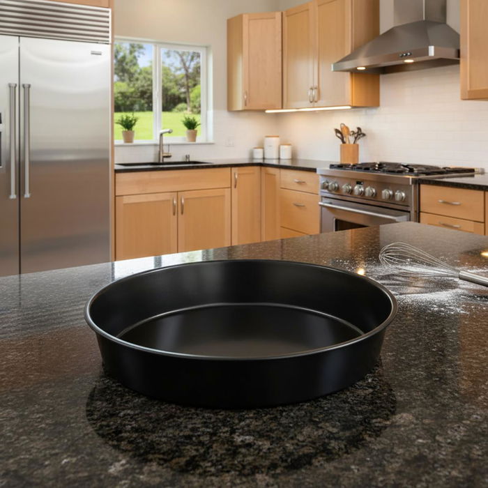 Molde Tarta Hondo Acero Pintado Sweet Grey Quid 24x3 cm (12 Unidades)