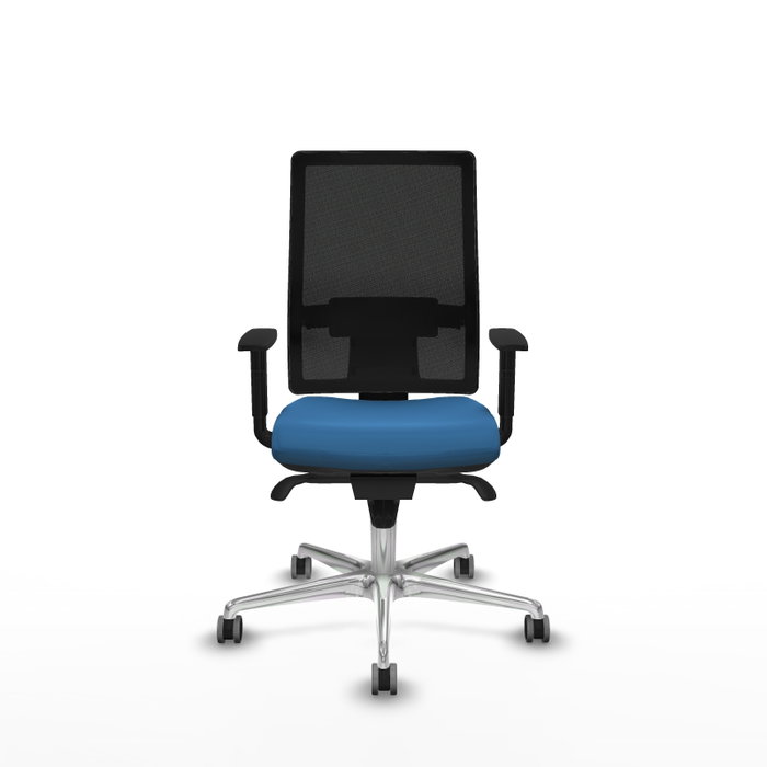 PIQUERAS Y CRESPO Silla de oficina Horna con mecanismo Sincro, Azul claro y Negro