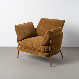 Ixia Sillón Marrón Claro Tejido-Metal