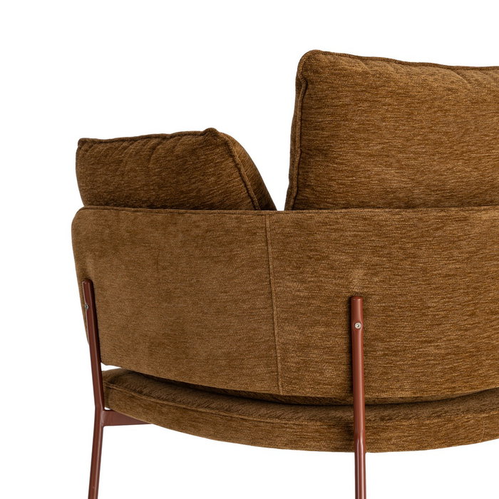 Ixia Sillón Marrón Claro Tejido-Metal