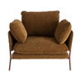 Ixia Sillón Marrón Claro Tejido-Metal