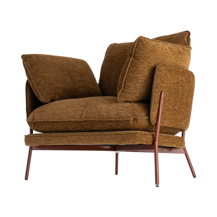 Ixia Sillón Marrón Claro Tejido-Metal