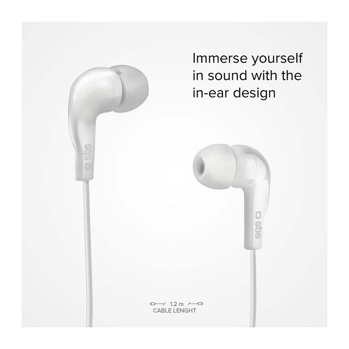 sbs Auriculares TEINEARWL In-Ear Blanco