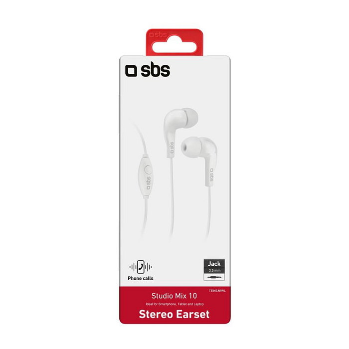 sbs Auriculares TEINEARWL In-Ear Blanco