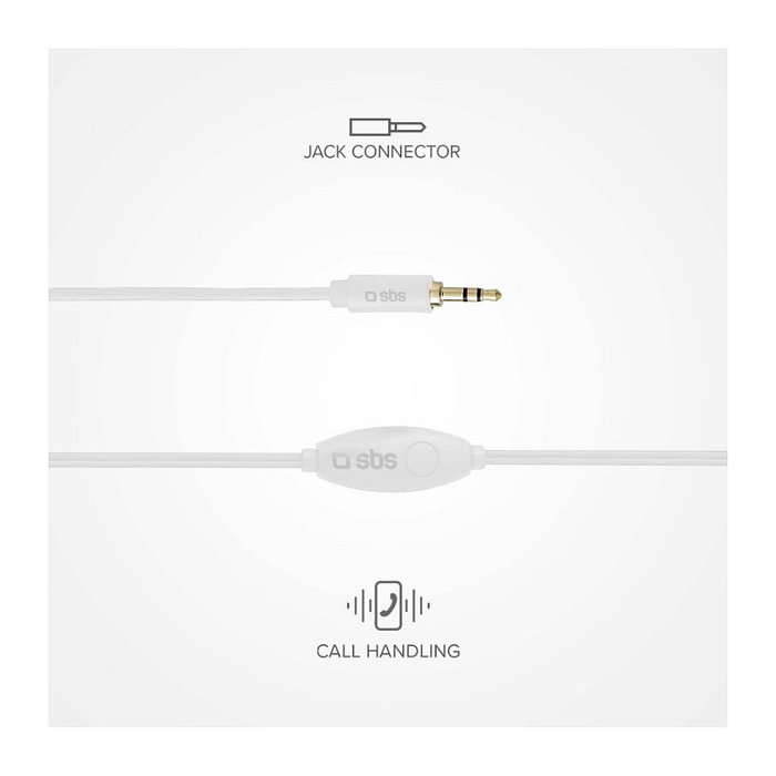 sbs Auriculares TEINEARWL In-Ear Blanco