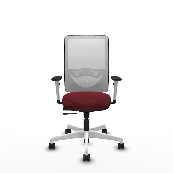 PIQUERAS Y CRESPO Silla de oficina Zulema con mecanismo Sincro/Traslack, Granate y Blanco PIQUERAS Y CRESPO Silla de oficina Zulema con mecanismo Sincro/Traslack, Granate y Blanco