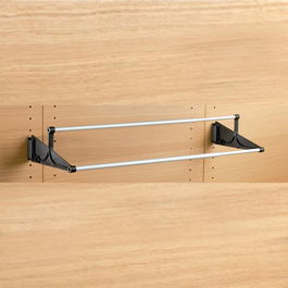 Servetto Zapatero Extensible 510Mm A 940Mm Sujeción Lateral Gris-Plata Mate, Blanco-Níquel, Marrón