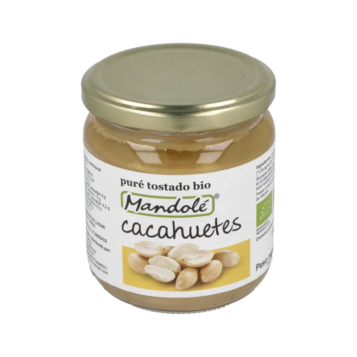 MANDOLE Puré de Cacahuete Tostado 375g - 100% Cacahuete, Bio, Ecológico MANDOLE Puré de Cacahuete Tostado 375g - 100% Cacahuete, Bio, Ecológico