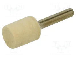 ABRA BETA Muela abrasiva de fieltro con espiga para pulir metal Ø15x20mm