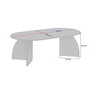 Hanah Home Melina - Travertine Mesa de Café, Travertino, Tablero de Melamina 18mm, 120x60x40 cm, Capacidad de Carga 25 kg