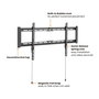 VALUE TV-Wandhalterung 17.99.1224, soporte de pared fijo para televisores de 43 a 90 pulgadas, hasta 75 kg, color negro, metal