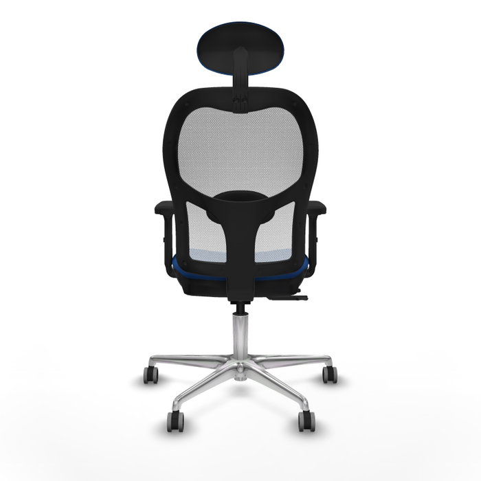 PIQUERAS Y CRESPO Silla de oficina Jorquera con mecanismo Sincro/Traslack Azul y Blanco