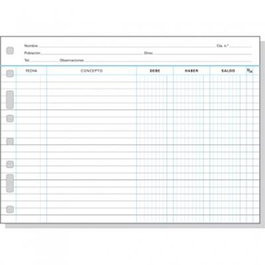 Finocam Recambio Multifin Cuentas Corrientes 3006 Folio Apaisado 50 Hojas 90 gr